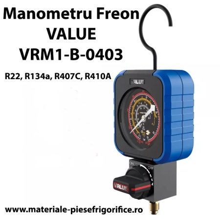 Manometru Freon de inalta presiune | Value VRM1-B-0403 | R22, R134a, R407C, R410A