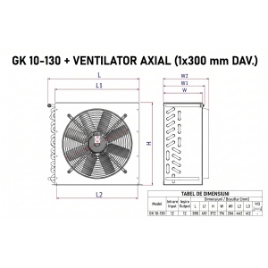 Condensator Frigorific GK 10-130 Ventilator Axial 300 mm - Img 2