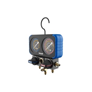 Manometru dublu R32, R407C, R410A, R134a, Value VRM2-B-0801