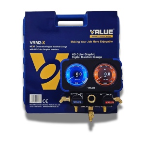 Manometru Digital VALUE VRM2-X cu Ecran HD Color, Compatibil A2L, pentru 72 Agenti Frigorifici - Img 3