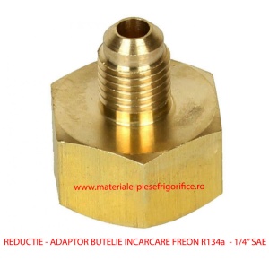 Reductie - Adaptor Butelie Incarcare Freon R134a 21 mm - 1/4" SAE