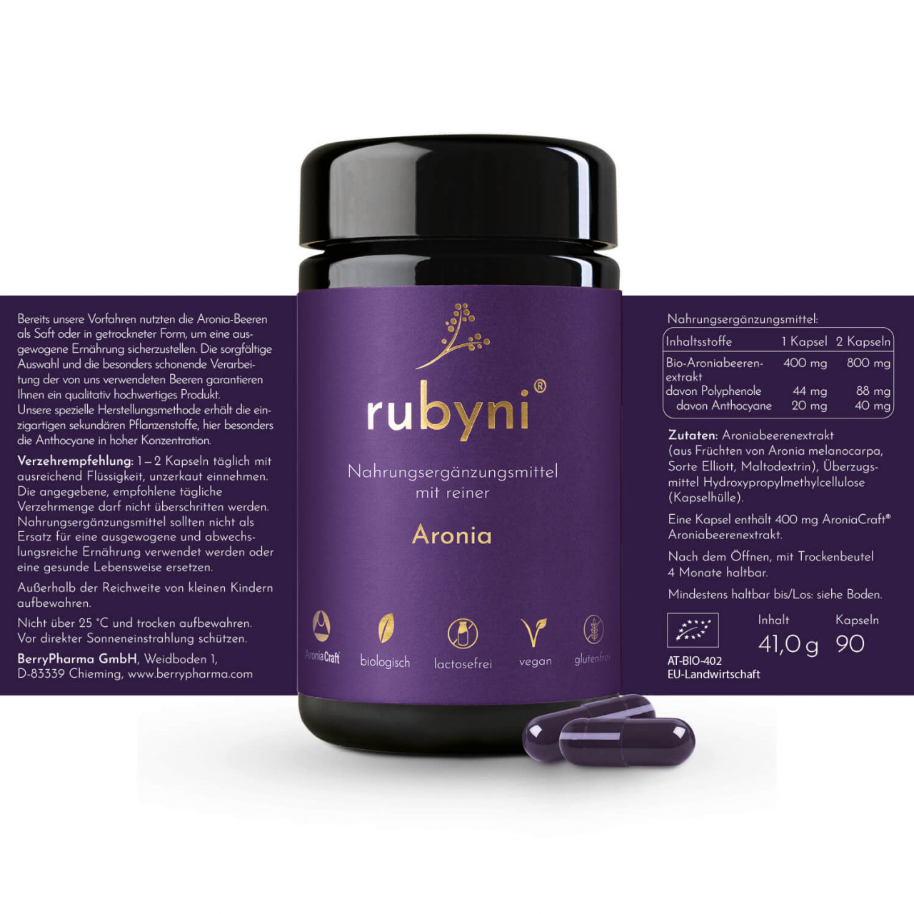 rubyni® Aronia, 90capsule, BerryPharma