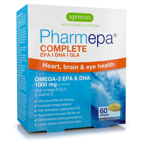 Pharmepa® COMPLETE (Concentrat EPA SI DHA Omega-3), 60cps, Igennus Healthcare Nutrition