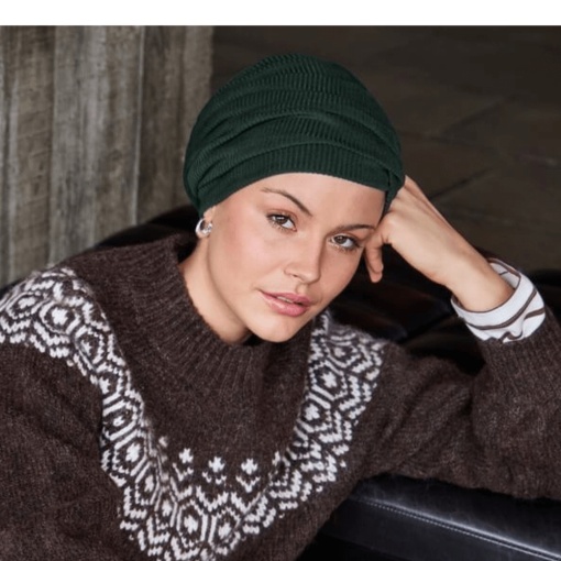 LEA • V turban, Cadet Green, Captuseala Bumbac&Vascoza
