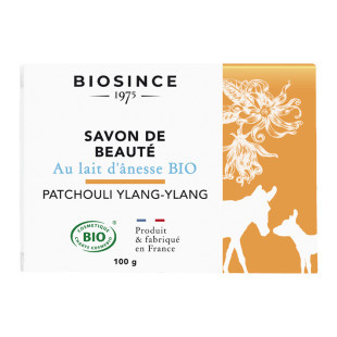 BIOSINCE 1975 - Sapun Organic fara parfum cu Lapte de Măgărița &amp; Patchouli &amp; Ylang-Ylang, 100g