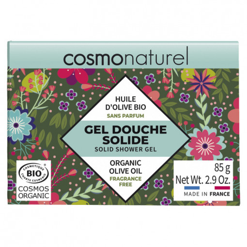 Gel de dus organic solid cu ulei de masline, 85g, Cosmo Naturel
