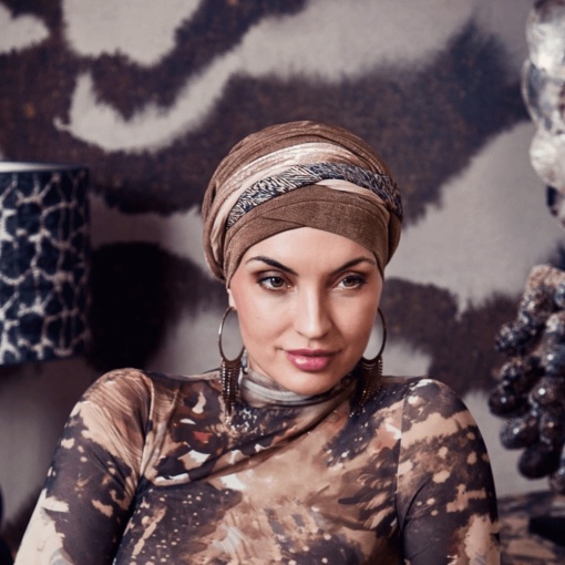 Turban Set Boho Perla, Caramel Rituals Mix, Poliester/Captuseala Bumbac&Vascoza
