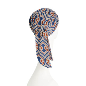Beatrice turban cu panglica, Endless Shapes of Blue, Vascoza din bambus-1