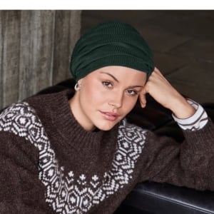 LEA • V turban, Cadet Green, Captuseala Bumbac&Vascoza