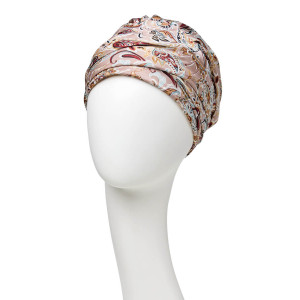 Turban Boho Sapphire, Oriental Rose Paisley, Poliester/Captuseala Vascoza-1