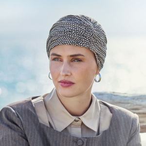 Joyo turban, Beige Snake, Vascoza din bambus