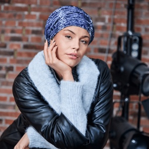 LEA • V turban, Blue Snake, Captuseala Vascoza din bambus