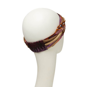 Turban Set Boho Spirit Sapphire, Caramel & Bohemian Mix, Poliester/Captuseala Vascoza din bambus-6