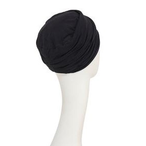 ZOYA • V turban, DEEP BLACK, Bumbac/Vascoza-1