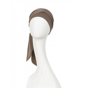 BB Beatrice turban cu panglica, Dusty Brown, Lana/Poliester-1
