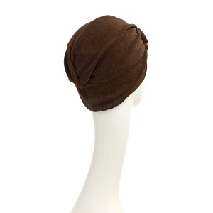 ELENA • V turban, Dark Chocolate, Captuseala Vascoza din bambus-2