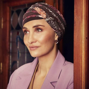 Shanti turban, Garden Pinks, Vascoza din bambus