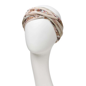 Turban Set Boho Scarlett, Chalk & Rose Paisley Mix, Poliester/Captuseala Vascoza din bambus-4