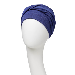 ZOYA • V turban, Blue Melange, Captuseala Vascoza din bambus_1