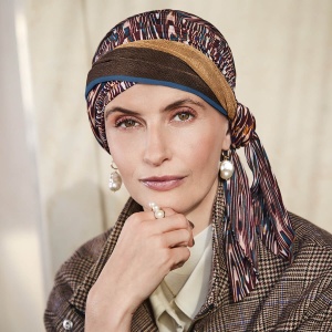 Beatrice turban cu panglica, Ikat Mystery, Vascoza din bambus
