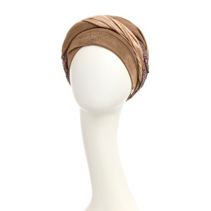 Turban Set Boho Perla, Caramel Rituals Mix, Poliester/Captuseala Bumbac&Vascoza-1