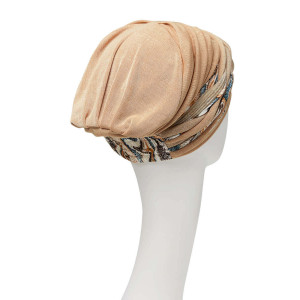 Turban Set Boho Scarlett, Toffee & Caramel Mix, Poliester/Captuseala Vascoza din bambus-2