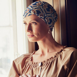 YOGA turban, Endless Shades of Blue, Vascoza din bambus