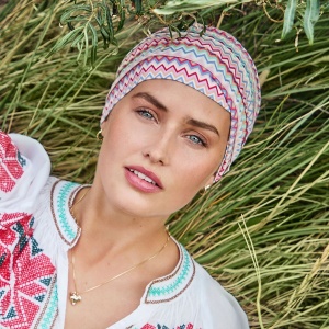 YOGA turban, Zigzag Vibes, Vascoza din bambus