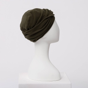 ZOYA • V turban, Kombu Green, Captuseala Vascoza din bambus-2