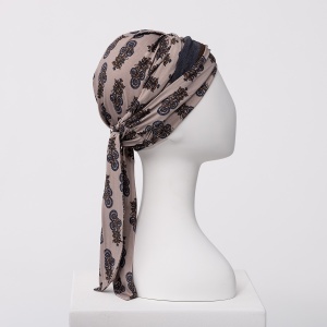 Beatrice turban cu panglica, Paisley Elegance, Vascoza din bambus-2