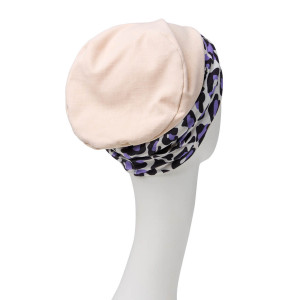 Emmy turban, Cream/Lavender Leo, Bumbac/Vascoza_2