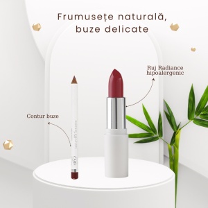 Pachet Ruj Radiance hipoalergenic si Contur de buze, Eye Care Cosmetics