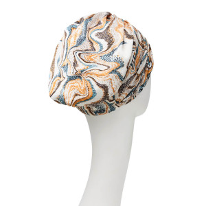 Turban Set Boho Sapphire, Wavy Caramel, Poliester/Captuseala Vascoza-2