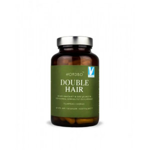 Double Hair, Complex cu Biotina pentru Regenerare par, 60 capsule, NORDBO