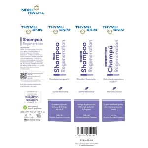Ambalaj si Cod EAN Sampon antimatreata si regenerator pentru scalp, THYMUSKIN, 200ml