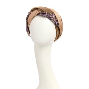Turban Set Boho Perla, Caramel Rituals Mix, Poliester/Captuseala Bumbac&Vascoza-2