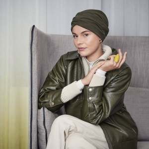 ZOYA • V turban, Kombu Green, Captuseala Vascoza din bambus-1