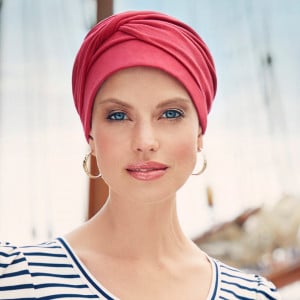 Mila turban, Red Lipstick, Bumbac Caretech Supima