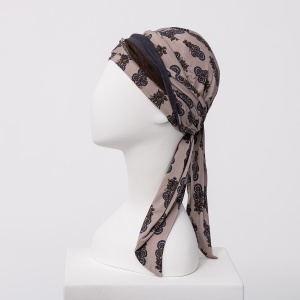 Beatrice turban cu panglica, Paisley Elegance, Vascoza din bambus-4