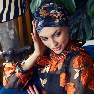 Turban Boho Ruby Skye, Velvet Rococco, Catifea/Captuseala Bumbac&Vascoza