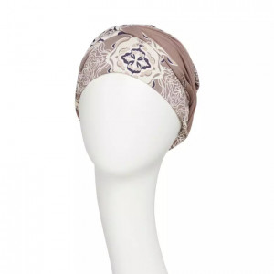 BEATRICE turban cu panglica, Beige Ornaments, Vascoza din bambus-1
