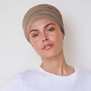 EMMY turban, Teak Brown, Bumbac/Vascoza