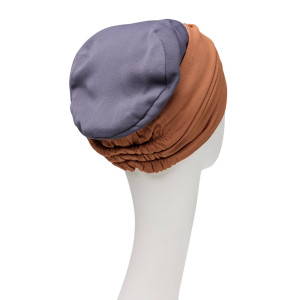 Mary • V turban, Grey Cappucino Mix, Captuseala Vascoza din bambus_2