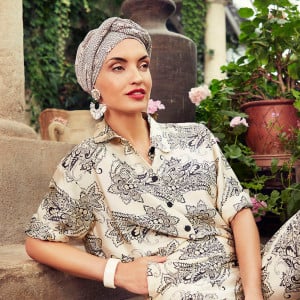 Turban Set Boho Amber, Touch of Red Poliester/Captuseala Vascoza