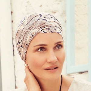 YOGA turban, Beige Ornaments, Vascoza din bambus-1