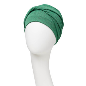 ZOYA • V turban, Green Melange, Captuseala Vascoza din bambus_1