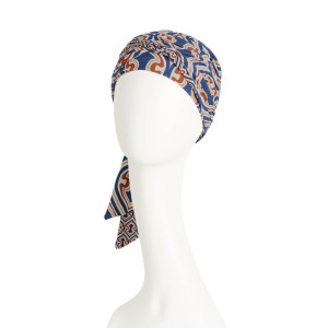 Beatrice turban cu panglica, Endless Shapes of Blue, Vascoza din bambus-2