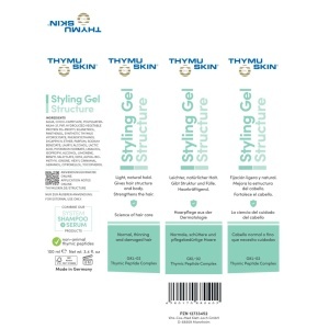 Ambalaj si Cod EAN Gel restructurant pentru par, THYMUSKIN, 100ml