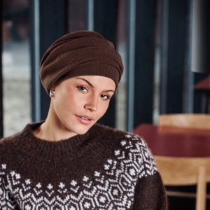 LEA • V turban, Dusty Walnut, Captuseala Bumbac&Vascoza