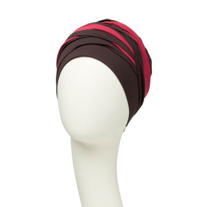 Shanti turban, Chocolate/Red Bud, Vascoza din bambus-1
